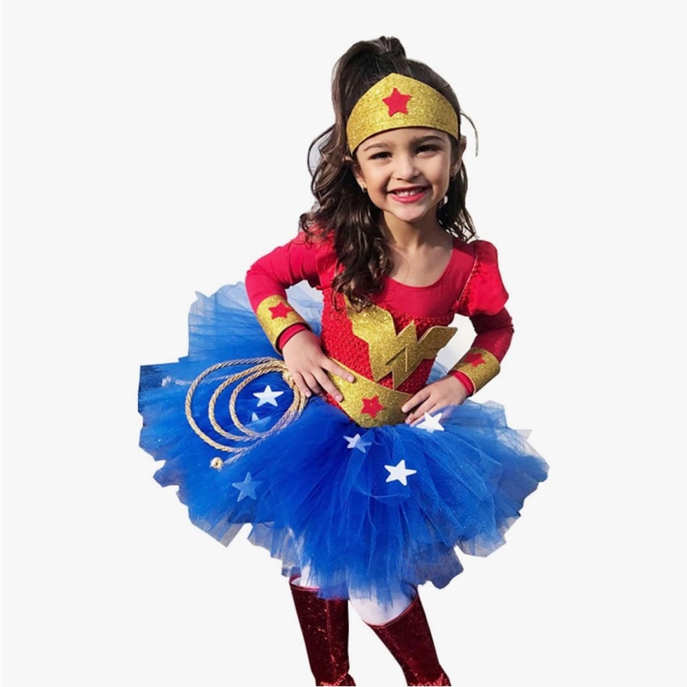 Superhero Girl Costume Wonder Woman children Size L New in bag